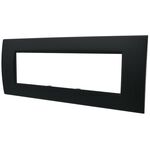 EL3189 - Placca 7 posti nero Soft Touch compatibile Living International - Compatibile Living International