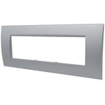 EL3191 - Placca 7 posti argento Soft Touch compatibile Living International - Compatibile Living International