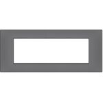 EL3199 - Placca 7 posti grigio Soft Touch compatibile Vimar Plana - Compatibile Vimar Plana