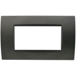 EL3202 - Placca 4 posti testa di moro Soft Touch compatibile Living International - Compatibile Living International