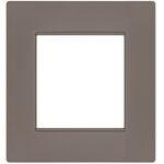 EL3205 - Placca 2 posti tortora Soft Touch compatibile Vimar Plana - Compatibile Vimar Plana