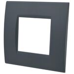 EL3221 - Placca 2 posti antracite Soft Touch compatibile Living International - Compatibile Living International