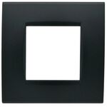 EL3231 - Placca 2 posti nera Soft Touch compatibile Living International - Compatibile Living International