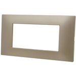 EL3250 - Placca 4 posti champagne  Soft Touch compatibile Vimar Plana - Compatibile Vimar Plana