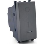 EL369 - Interruttore bipolare con spia grigio compatibile Vimar Arké - Compatibile Vimar Arké 