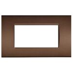 EL4060 - Placca in tecnopolimero 4 posti color bronzo compatibile Living International - Compatibile Living International