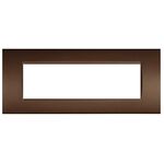 EL4065 - Placca in tecnopolimero 7 posti color bronzo compatibile Living International - Compatibile Living International