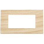 EL574 - Placca in tecnopolimero 4 posti color abete compatibile Vimar Plana - Compatibile Vimar Plana