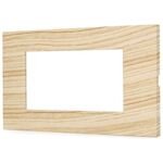 EL574 - Placca in tecnopolimero 4 posti color abete compatibile Vimar Plana - Compatibile Vimar Plana
