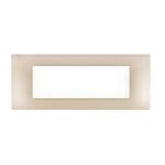 EL816 - Placca in tecnopolimero 7 posti color champagne compatibile Vimar Plana - Compatibile Vimar Plana