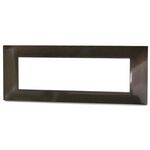 EL921 - Placca 7 posti in tecnopolimero color bronzo compatibile Vimar Plana - Compatibile Vimar Plana