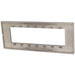 EL921 - Placca 7 posti in tecnopolimero color bronzo compatibile Vimar Plana - Compatibile Vimar Plana