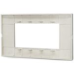 EL942 - Placca in tecnopolimero 4 posti color grigio chiaro compatibile Vimar Plana - Compatibile Vimar Plana