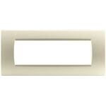 EL975 - Placca in tecnopolimero 7 posti color champagne compatibile Living International - Compatibile Living International