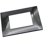 EL1049 - Placca 4 posti nera compatibile Vimar Plana - Compatibile Vimar Plana