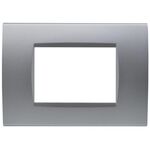 EL2444 - Placca 3 posti argento Soft Touch compatibile Living International - Compatibile Living International