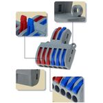 F1512 - Morsettiera 2 INPUT / 6 OUTPUT  0.08-4.0mm² - Morsetti