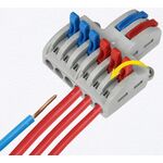 F1512 - Morsettiera 2 INPUT / 6 OUTPUT  0.08-4.0mm² - Morsetti