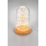 F1722 - Campana in vetro con catena luminosa a micro LED Goobay - Illuminazione Decorativa