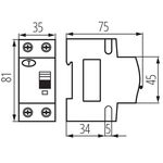 KA2298 - Interruttore magnetotermico differenziale 6kA 2P C6 - Interruttori differenziali