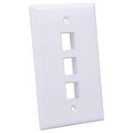 P1451 - Placca per frutti keystone 3 posti bianca Intellinet - Connettività