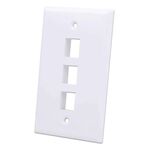 P1451 - Placca per frutti keystone 3 posti bianca Intellinet - Connettività