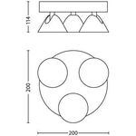P292 - Lampada applique da soffitto dimmerabile 3x4.5W 1500lm 2700k luce calda Philips - Illuminazione da Interno