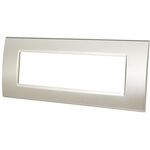 EL2646 - Placca in tecnopolimero 7 posti color grigio chiaro compatibile Living International - Compatibile Living International