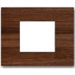 EL1798 - Placca 2 posti quadrata ciliegio compatibile Living International - Compatibile Living International