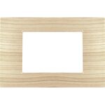 EL1964 - Placca 3P Tecnopolimero 12x8cm Abete compatibile Vimar Plana - Compatibile Vimar Plana