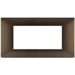 EL1966 - Placca 4P Tecnopolimero 14x8cm Rame compatibile Vimar Plana - Compatibile Vimar Plana