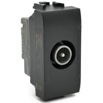 EL2364 - Presa TV passante nera compatibile Vimar Plana - Compatibile Vimar Plana