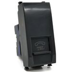 EL2368 - Presa telefonica nera compatibile Vimar Plana - Compatibile Vimar Plana