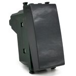EL2376 - Pulsante unipolare 10A-250V nero compatibile Vimar Plana - Compatibile Vimar Plana