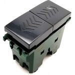 EL2406 - Doppio Pulsante 10A-250V nero compatibile con serie Vimar Plana - Compatibile Vimar Plana