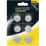 F1715 - Batteria a bottone CR2032 3V blister da 6 Tecxus - Batterie Lithio