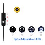 K555 - Telecamera endoscopica USB/micro-USB/USB type C con luce LED 5 metri - Utensili