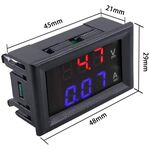 EL3990 - Amperometro Voltmetro Digitale DC 0-100V 10A  con 2 display - Componenti Elettronici