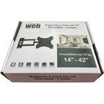 STAND400 - Supporto a muro per TV LED LCD 14-42'' inclinabile 3 snodi nero -  Staffe e Supporti 