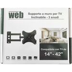 STAND400 - Supporto a muro per TV LED LCD 14-42'' inclinabile 3 snodi nero -  Staffe e Supporti 