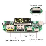 WB344 - Modulo DualUSB 5V per batterie al litio 18650 con protezione da sovraccarico/cortocircuito - Schede elettroniche