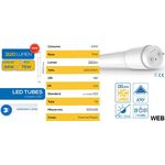 5273-25 - 25 Pezzi - Tubo LED T8 24W 150cm - Luce fredda - Lampade LED