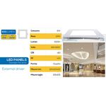5547 - Pannello LED quadrato 6W SMD - Luce fredda - Pannelli LED