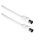 AA330 - Cavo Coassiale Maschio - Maschio 0.60 m Bianco - TV-SAT