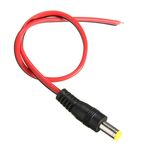 01328 - Connettore DC maschio 2.1x5.5mm con cavo 23cm - Connettori Adattatori