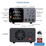 A1400 - Alimentatore da banco 30V 10A 300W con regolatore di tensione CC USB/TYPE-C 18W - Laboratorio