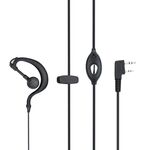 E9183 - Auricolare per walkie talkie BAOFENG microfono e tasto PTT doppio Jack 2 Pin - Ricetrasmittenti