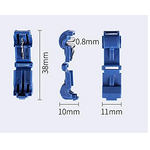 EL2268 - Morsetto di collegamento per filo a T  blu 100pz - Connettori