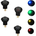 F1500 - Interruttore a bilanciere luminoso Giallo/Verde/Rosso/Blu confezione 20 pezzi - Interruttori