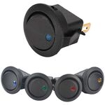 F1500 - Interruttore a bilanciere luminoso Giallo/Verde/Rosso/Blu confezione 20 pezzi - Interruttori